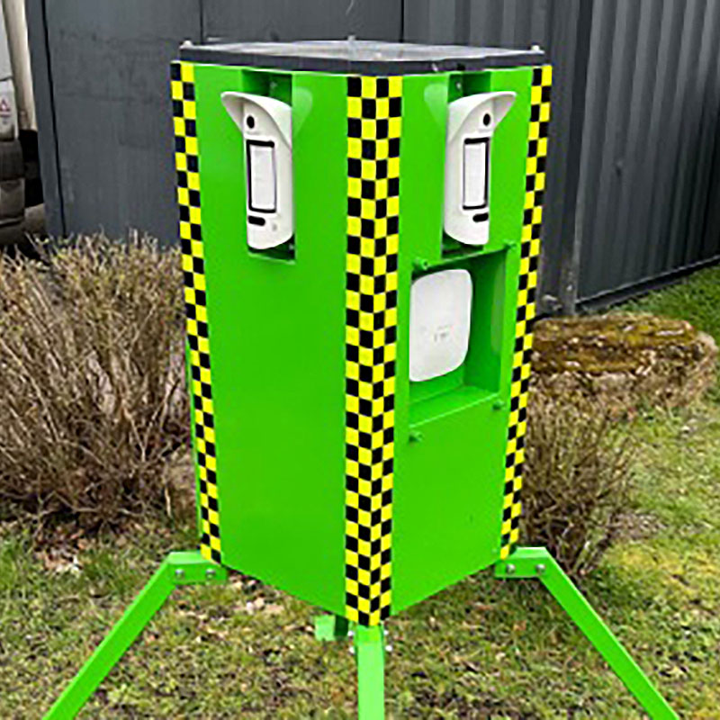 Motion Detector MiniPods can easily be deployed on the site in any position required and can be repositioned when needed. The MiniPod is completely battery powered with up to 3 years battery life.